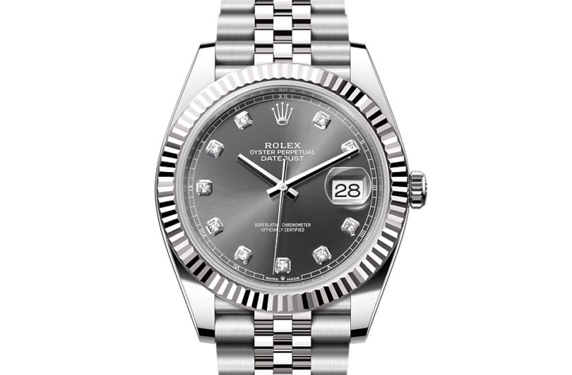 DATEJUST 41 Oyster, 41 mm, Oystersteel and white gold, M126334-0006